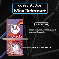 Folie Sticla CASEY STUDIOS pentru Motorola Edge 50 Neo, Full Glue, Sticla Securizata, Duritate Militara, Ultra HD, Protectie Profesionala Ecran 3D, Anti Zgarieturi, Anti Socuri Negru