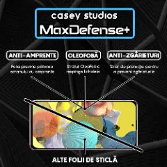 Folie Sticla CASEY STUDIOS pentru Samsung Galaxy A51 4G/5G, Full Glue, Sticla Securizata, Ultra HD, Protectie Profesionala Ecran 3D, Anti Zgarieturi, Anti Socuri Negru