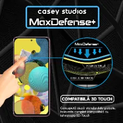 Folie Sticla CASEY STUDIOS pentru Samsung Galaxy A51 4G/5G, Full Glue, Sticla Securizata, Ultra HD, Protectie Profesionala Ecran 3D, Anti Zgarieturi, Anti Socuri Negru