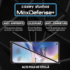 Folie Sticla CASEY STUDIOS compatibila cu OnePlus Nord 2 5G / Nord 2T / Nord CE 5G, Ultra HD, Anti Zgarieturi, Anti Socuri, Margini Negre Transparent