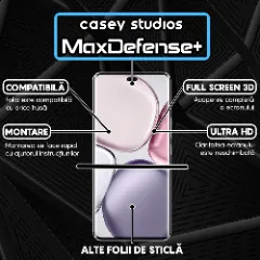 Folie Sticla CASEY STUDIOS pentru Honor Magic7 Lite, Full Glue, Sticla Securizata, Duritate Militara, Ultra HD, Protectie Profesionala Ecran 3D, Anti Zgarieturi, Anti Socuri Transparent