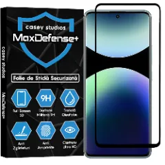 Folie Sticla CASEY STUDIOS pentru Xiaomi Redmi Note 14 Pro+ 5G, Full Glue, Sticla Securizata, Duritate Militara, Ultra HD, Protectie Profesionala Ecran 3D, Anti Zgarieturi, Anti Socuri Transparent