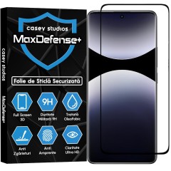Folie Sticla CASEY STUDIOS pentru Xiaomi Redmi Note 14 Pro+ 5G, Full Glue, Sticla Securizata, Duritate Militara, Ultra HD, Protectie Profesionala Ecran 3D, Anti Zgarieturi, Anti Socuri