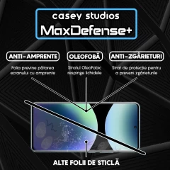 Folie Sticla CASEY STUDIOS pentru Xiaomi Redmi Note 14 Pro+ 5G, Full Glue, Sticla Securizata, Duritate Militara, Ultra HD, Protectie Profesionala Ecran 3D, Anti Zgarieturi, Anti Socuri Transparent
