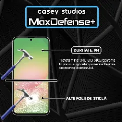 Folie Sticla CASEY STUDIOS pentru Samsung Galaxy A56, Full Glue, Sticla Securizata, Duritate Militara, Ultra HD, Protectie Profesionala Ecran 3D, Anti Zgarieturi, Anti Socuri, Margini negre Negru