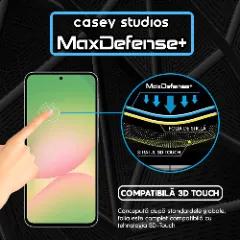 Folie Sticla CASEY STUDIOS pentru Samsung Galaxy A56, Full Glue, Sticla Securizata, Duritate Militara, Ultra HD, Protectie Profesionala Ecran 3D, Anti Zgarieturi, Anti Socuri, Margini negre Negru