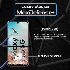 Folie Sticla CASEY STUDIOS pentru Samsung Galaxy M16, Full Glue, Sticla Securizata, Duritate Militara, Ultra HD, Protectie Profesionala Ecran 3D, Anti Zgarieturi, Anti Socuri, Margini negre Negru