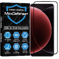 Folie Sticla CASEY STUDIOS pentru Xiaomi 15 Ultra, Full Glue, Sticla Securizata, Duritate Militara, Ultra HD, Protectie Profesionala Ecran 3D, Anti Zgarieturi, Anti Socuri, Margini negre