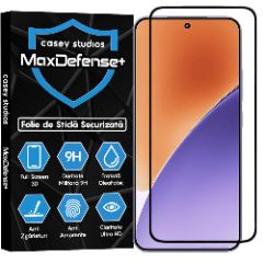 Folie Sticla CASEY STUDIOS pentru Xiaomi 15, Full Glue, Sticla Securizata, Duritate Militara, Ultra HD, Protectie Profesionala Ecran 3D, Anti Zgarieturi, Anti Socuri, Margini negre