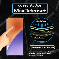 Folie Sticla CASEY STUDIOS pentru Xiaomi 15, Full Glue, Sticla Securizata, Duritate Militara, Ultra HD, Protectie Profesionala Ecran 3D, Anti Zgarieturi, Anti Socuri, Margini negre Negru
