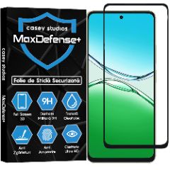 Folie Sticla CASEY STUDIOS pentru Oppo A5 Pro, Full Glue, Sticla Securizata, Duritate Militara, Ultra HD, Protectie Profesionala Ecran 3D, Anti Zgarieturi, Anti Socuri, Margini negre