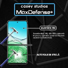 Folie Sticla CASEY STUDIOS pentru Oppo A5 Pro, Full Glue, Sticla Securizata, Duritate Militara, Ultra HD, Protectie Profesionala Ecran 3D, Anti Zgarieturi, Anti Socuri, Margini negre Negru