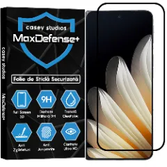 Folie Sticla CASEY STUDIOS pentru Oppo Find N5, Full Glue, Sticla Securizata, Duritate Militara, Ultra HD, Protectie Profesionala Ecran 3D, Anti Zgarieturi, Anti Socuri, Margini negre Negru