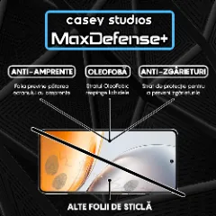Folie Sticla CASEY STUDIOS pentru Realme Neo7x, Full Glue, Sticla Securizata, Duritate Militara, Ultra HD, Protectie Profesionala Ecran 3D, Anti Zgarieturi, Anti Socuri, Margini negre Negru