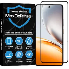 Folie Sticla CASEY STUDIOS pentru Realme Neo7x, Full Glue, Sticla Securizata, Duritate Militara, Ultra HD, Protectie Profesionala Ecran 3D, Anti Zgarieturi, Anti Socuri, Margini negre Negru