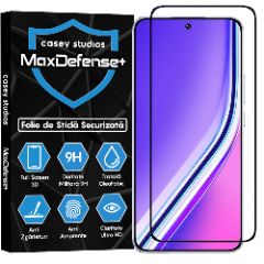 Folie Sticla CASEY STUDIOS pentru Realme P3 Pro, Full Glue, Sticla Securizata, Duritate Militara, Ultra HD, Protectie Profesionala Ecran 3D, Anti Zgarieturi, Anti Socuri, Margini negre