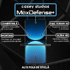 Folie Sticla CASEY STUDIOS pentru Realme GT7 Pro Racing, Full Glue, Sticla Securizata, Duritate Militara, Ultra HD, Protectie Profesionala Ecran 3D, Anti Zgarieturi, Anti Socuri, Margini negre Negru