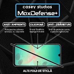 Folie Sticla CASEY STUDIOS pentru Samsung Galaxy A26, Full Glue, Sticla Securizata, Duritate Militara, Ultra HD, Protectie Profesionala Ecran 3D, Anti Zgarieturi, Anti Socuri, Margini negre Negru