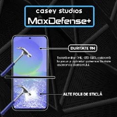 Folie Sticla CASEY STUDIOS pentru Samsung Galaxy A36, Full Glue, Sticla Securizata, Duritate Militara, Ultra HD, Protectie Profesionala Ecran 3D, Anti Zgarieturi, Anti Socuri, Margini negre Negru