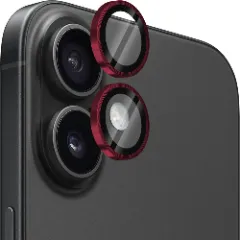 Protectie Camera pentru Apple iPhone 16 / Apple iPhone 16 Plus, CASEY STUDIOS™ MaxDefense+, Ultra HD, Protectie Profesionala Camere 3D, Anti Amprente, Anti Zgarieturi, Anti Socuri Rosu 