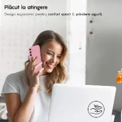 Husa CASEY STUDIOS compatibila cu Samsung Galaxy S25, Soft Silicone Premium, Microfibra in Interior, pentru Incarcare Wireless, Margini Ridicate pentru Protectia Ecranului si a Camerelor Roz