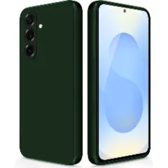 Husa CASEY STUDIOS compatibila cu Samsung Galaxy S25 Plus, Soft Silicone Premium, Microfibra in Interior, pentru Incarcare Wireless, Margini Ridicate pentru Protectia Ecranului si a Camerelor Webster Green 