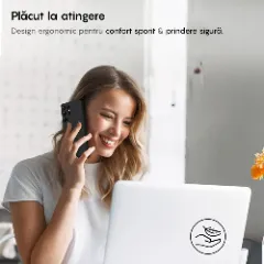 Husa CASEY STUDIOS compatibila cu Samsung Galaxy S25 Ultra, Soft Silicone Premium, Microfibra in Interior, pentru Incarcare Wireless, Margini Ridicate pentru Protectia Ecranului si a Camerelor Negru