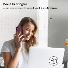 Husa CASEY STUDIOS compatibila cu Samsung Galaxy S25 Ultra, Soft Silicone Premium, Microfibra in Interior, pentru Incarcare Wireless, Margini Ridicate pentru Protectia Ecranului si a Camerelor Burgundy