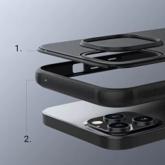 Husa iPhone 13 Pro Max Nillkin Super Frosted Shield Pro - Negru Negru