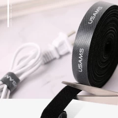 Organizator Cabluri, 5m USAMS Velcro - Black Black