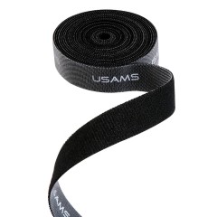 Organizator Cabluri, 5m USAMS Velcro - Black