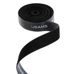 Organizator Cabluri, 5m USAMS Velcro - Black Black