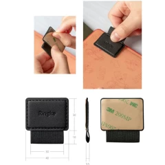 Set 5x Suport Ringke Pen Holder Telefon / Tableta pentru Stylus Pen Autoadeziv - Negru Negru