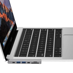 HUB Macbook Pro Type-C la HDMI, Thunderbolt 3, USB-C, 2x USB, Micro SD Choetech - Gri Gri