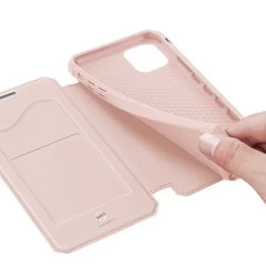 Husa iPhone 12 Pro Max Dux Ducis Skin X Bookcase - Roz Roz