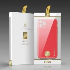 Husa iPhone 12 Pro Max Dux Ducis Yolo din TPU si PU leather - Rosu Rosu