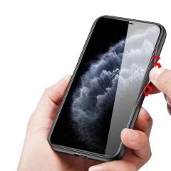 Husa iPhone 11 Pro Max Dux Ducis Fino cu Nylon - Gri Gri