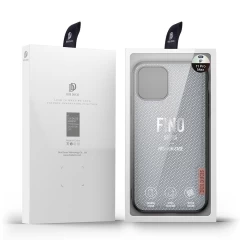 Husa iPhone 11 Pro Max Dux Ducis Fino cu Nylon - Gri Gri