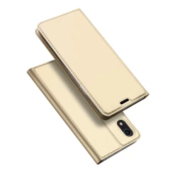 Husa iPhone XR en Dux Ducis Skin Pro Bookcase - Gold Gold