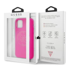 Husa iPhone 11 Pro Max Guess Silicone 4G Tone On Tone - Transparent Transparent