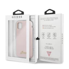 Husa iPhone 11 Pro Guess Silicone Vintage Gold Logo - Roz Roz