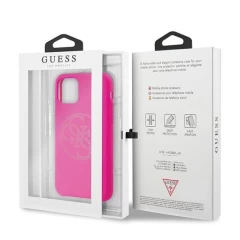Husa iPhone 11 Pro Guess Silicone 4G Tone On Tone - Transparent Transparent