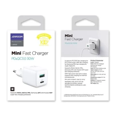 Incarcator Priza Fast Charge Type-C, USB, 30W, Fast Charge Joyroom - Alb Alb