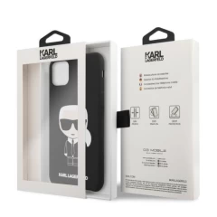 Husa iPhone 11 Pro Max Karl Lagerfeld Silicone Iconic - Negru Negru