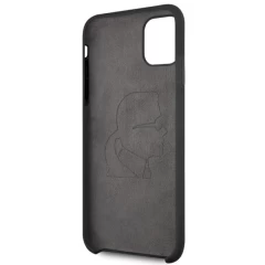 Husa iPhone 11 Pro Max Karl Lagerfeld Silicone Iconic - Negru Negru
