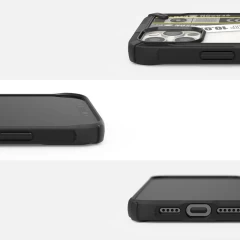 Husa iPhone 12 Pro Max Ringke Fusion X Design cu TPU Bumper (Ticket band) (XDAP0025) - Negru Negru