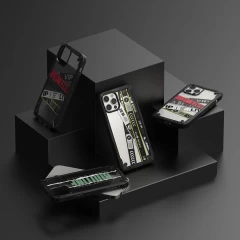 Husa iPhone 12 Pro Max Ringke Fusion X Design cu TPU Bumper (Routine) (XDAP0026) - Negru Negru