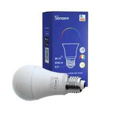 Bec LED RGB smart Sonoff B05, Wi-Fi, E27, 806lm, 9W, multicolor - Transparent Transparent