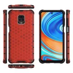 Husa Xiaomi Redmi Note 9S Arpex Honeycomb - Rosu Rosu