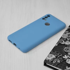 Husa Motorola Moto E40 / Moto E30 Arpex Soft Edge Silicone - Albastru Denim Albastru Denim